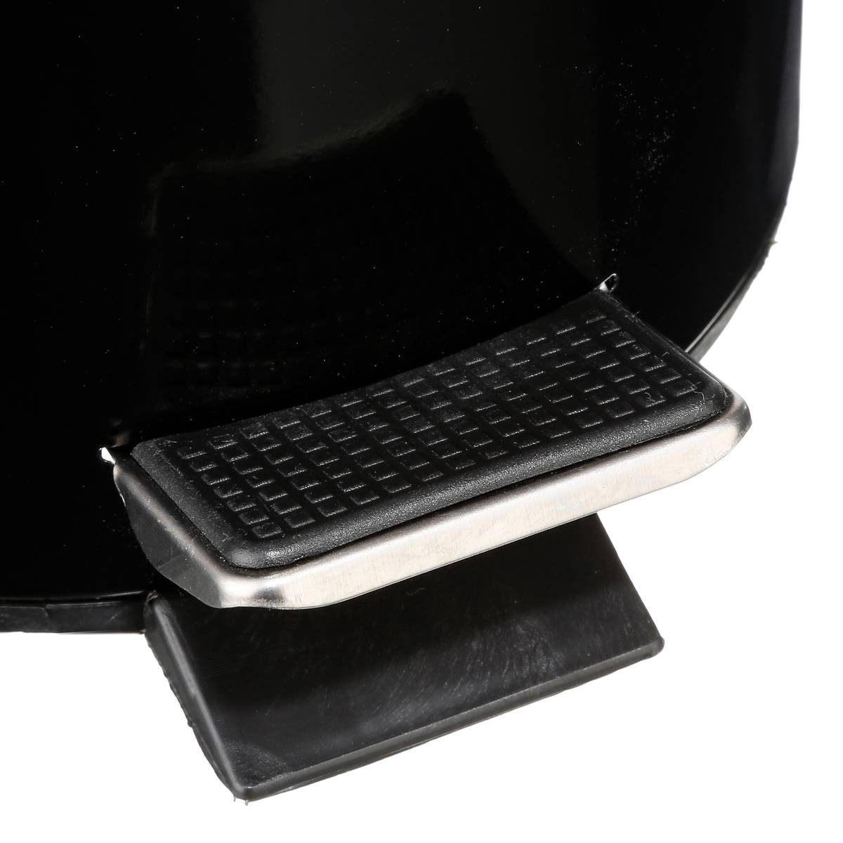 Poubelle ronde métal 3l, noir