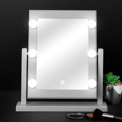 Miroir à led 40x37 cm, blanc 
