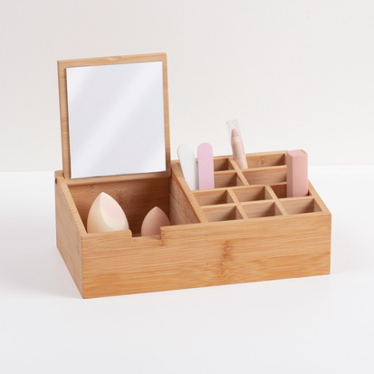 Organiseur miroir 10 compartiments Bambou