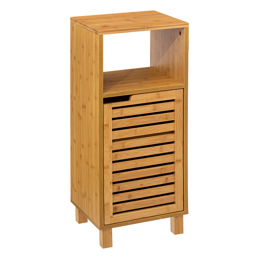 Meuble colonne 1 porte, bambou Sicela