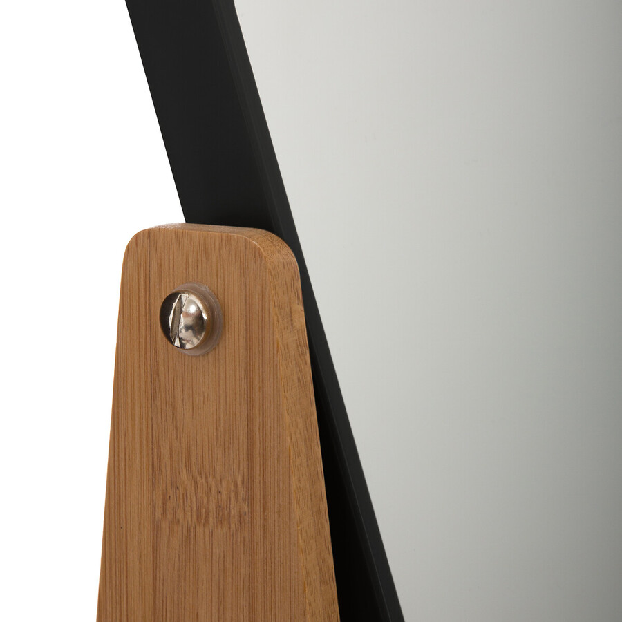 Miroir 16x22 cm bambou, noir Naturéo