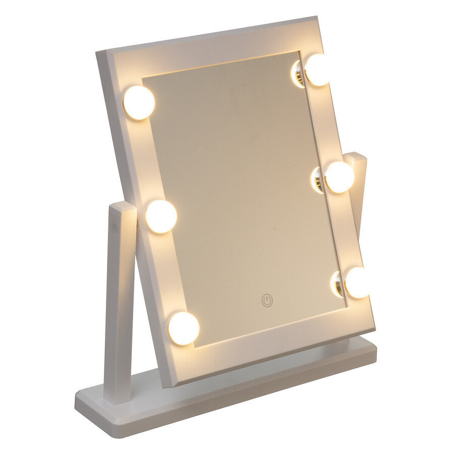 Miroir à led 40x37 cm, blanc