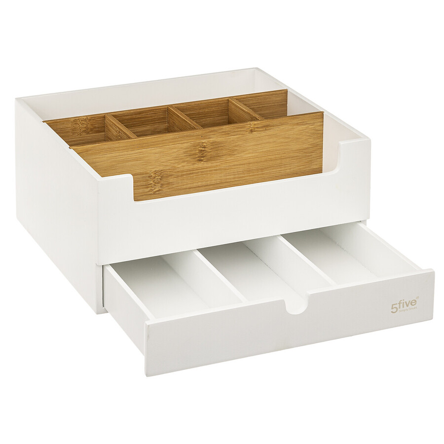 Organiseur 1 tiroir, blanc Naturéo