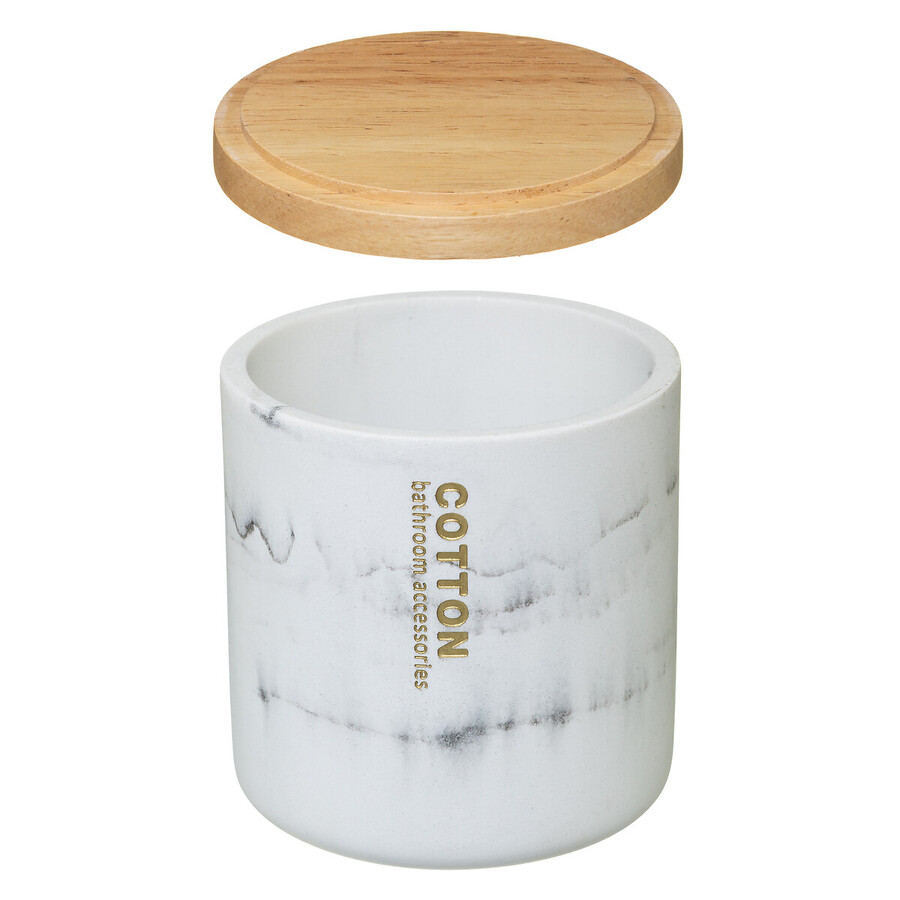 Pot à cotons, blanc Léa