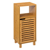 Meuble colonne 1 porte, bambou Sicela