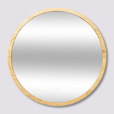Miroir rond à led 57cm Bambou