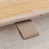 Panier à linge 60l - bambou, noir Blackflora