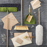 Ensemble pelle/balayette, bambou vert Wood & clean