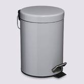 Poubelle ronde métal 3l, gris Colorama