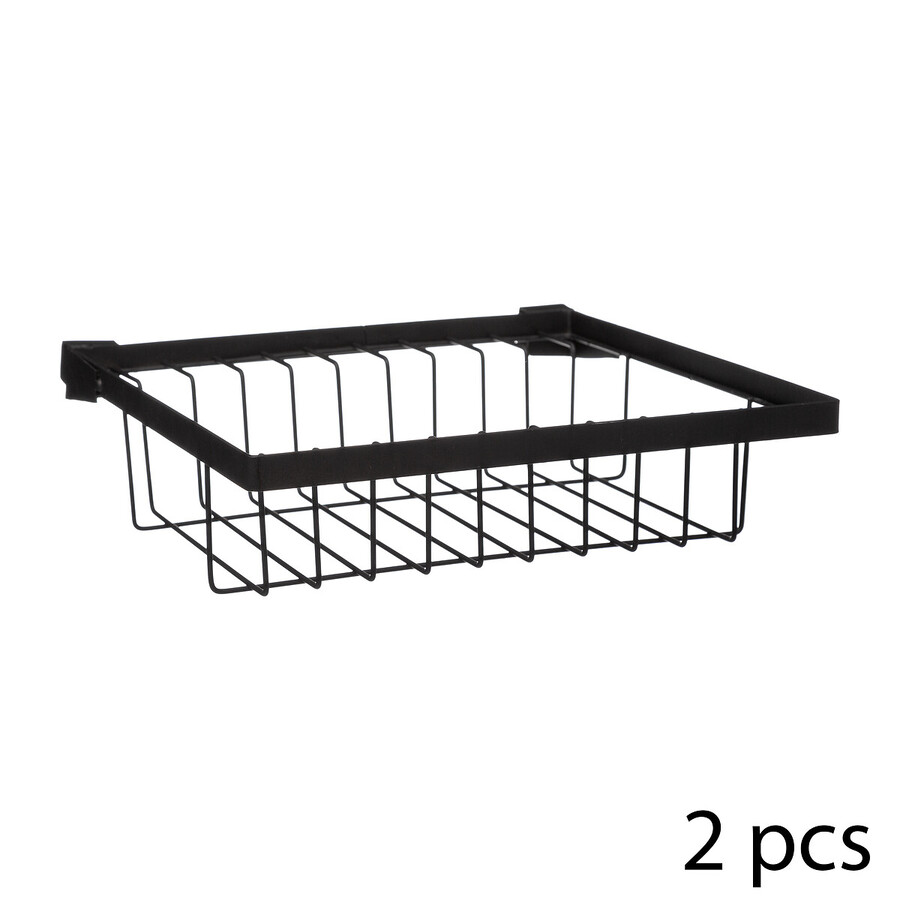 Organiseur D'Évier GEFU Smartline Noir - 50,4 X 3,6 X 3,5 Cm, Avec Bac D'Égouttage Et Support Serviettes - 4