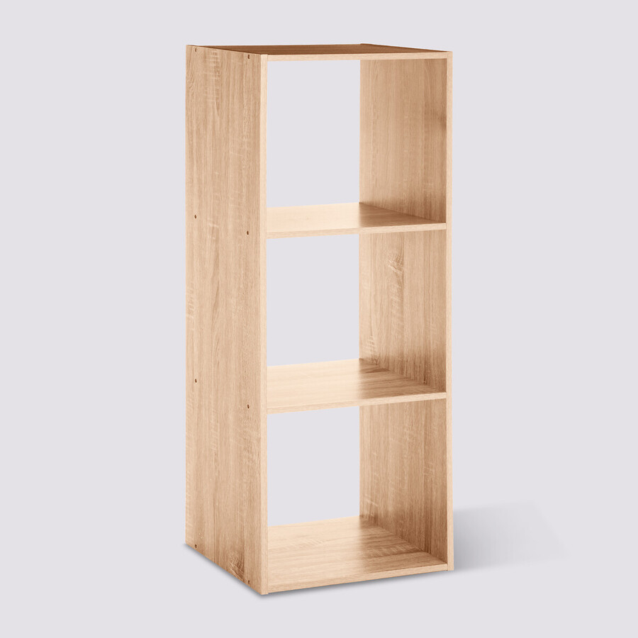 Étagère 4 casiers Mix'n modul bois naturel 36.5x88.5x10.5cm